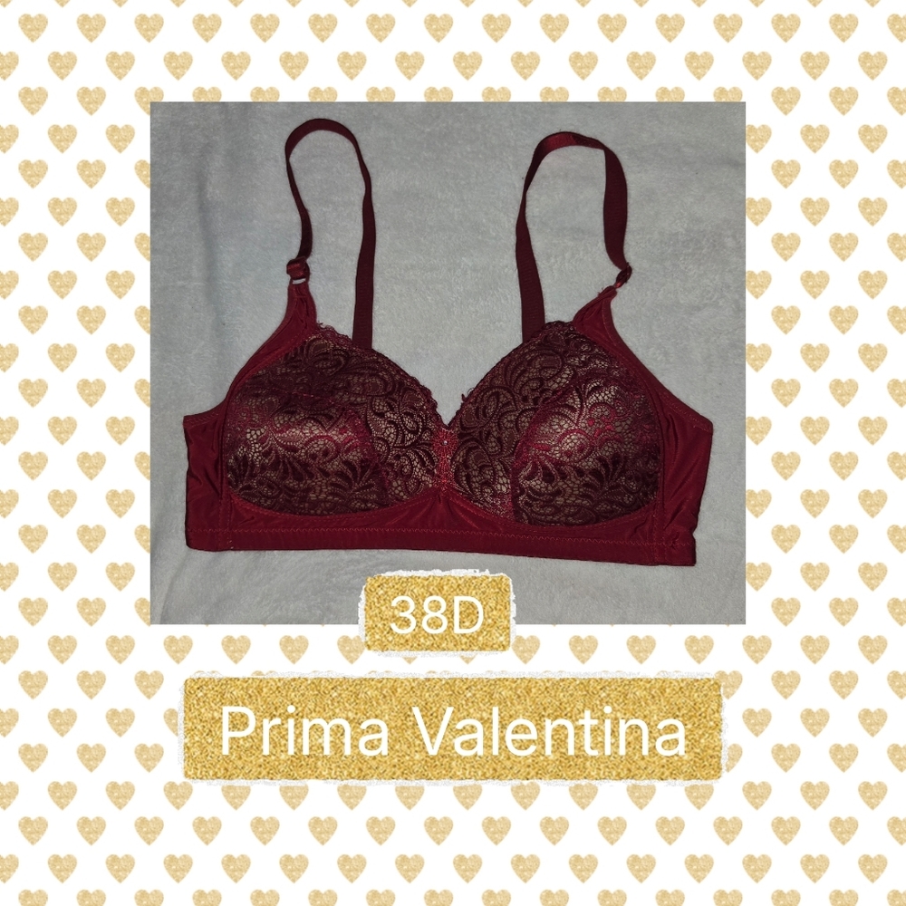 ❤️ Valentina Red Lace BraPrima Sz 38D
